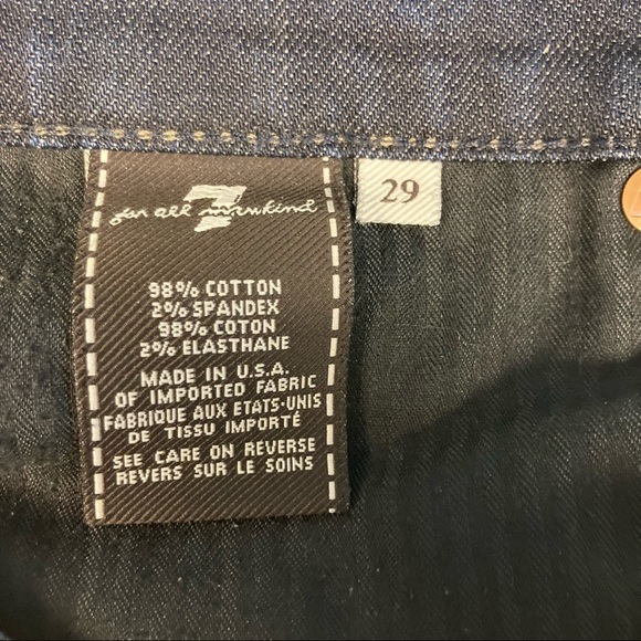 𝅺7 FOR ALL MANKIND Sz 29 Relaxed Distressed  Hem Button Fly Jeans - Picture 6 of 9